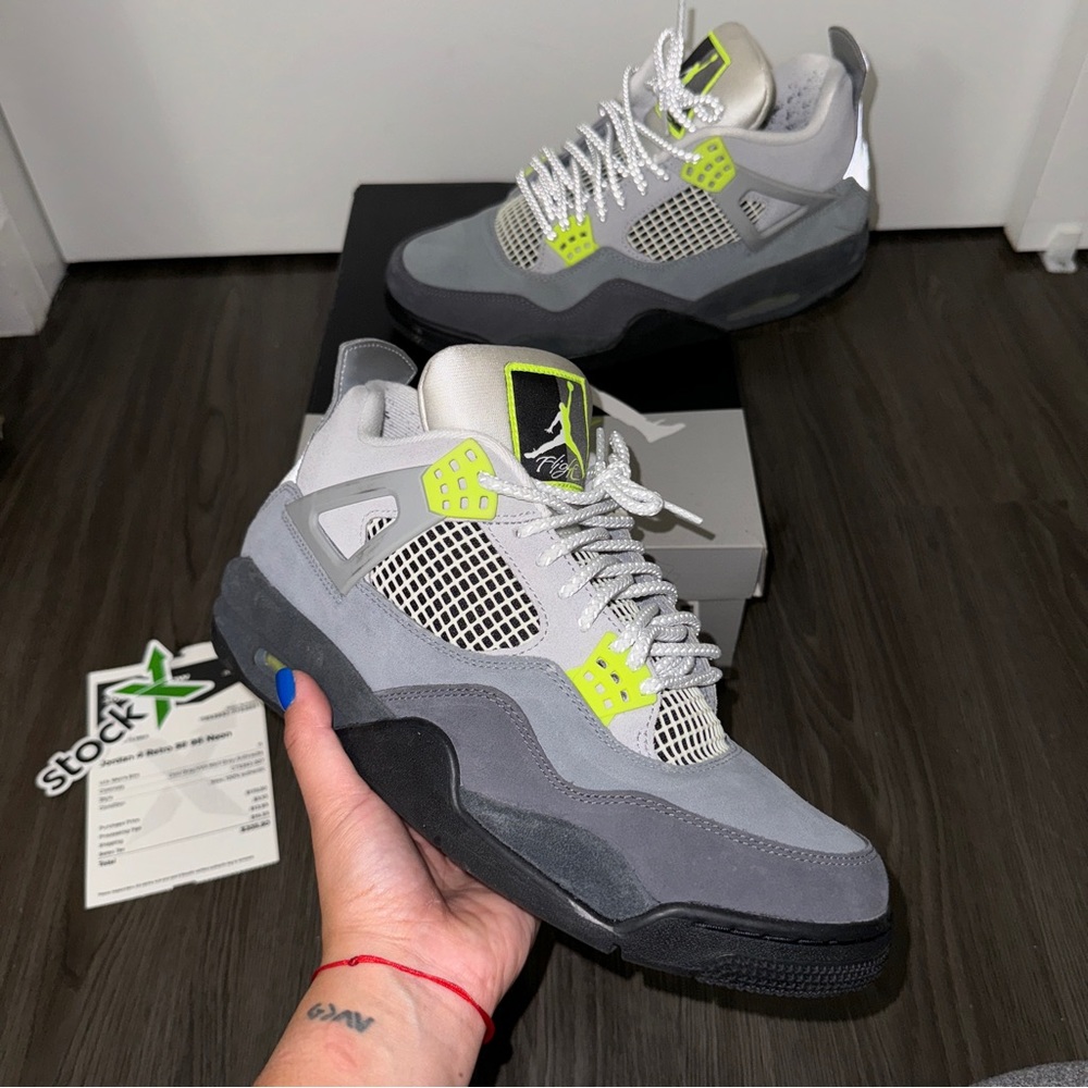Air Jordan 4 Retro SE 95 Neon Cool Grey Volt 2020 Men’s 11 Sneakers Nike in Box